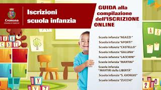 Iscrizione alle scuole infanzia comunali guida alla compilazione delliscrizione online [upl. by Nennek]