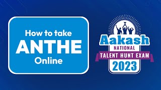 How to take ANTHE Online  Aakash National Talent Hunt Exam 2023 [upl. by Nednil]