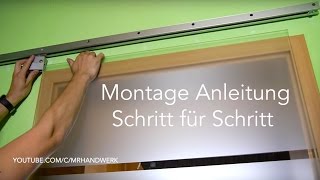 Glas Schiebetür einbauen Montage Anleitung [upl. by Oal345]