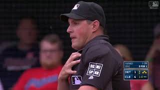 Tigers Intentionally Hit Umpire Quinn Wolcott with Pitch [upl. by Enovi]