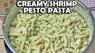 CREAMY SHRIMP PESTO PASTA  CREAMY PESTO [upl. by Caputo]