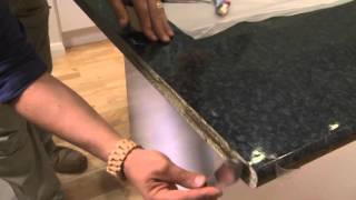 Attaching edge strips to your benchtop  kaboodle kitchen [upl. by Zeitler]