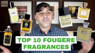 Top 10 Fougere Fragrances  Barbershop Fragrances  My Best Fougere Barbershop Fragrances [upl. by Rokach292]