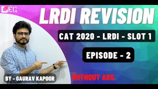 CAT 2022  LRDI Revision  Lecture 2  CAT 2020  SLOT 1  LRDI [upl. by Toth]