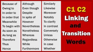 C1 C2 Proficiency Advanced Linking and Transition Words for IELTS [upl. by Igor]