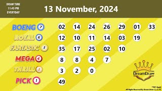 Dream Draw Raffle Draw results for November 13 2024 [upl. by Bunnie]