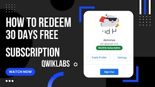 NEW Get Qwiklabs Credits Free MonthlySubscription qwiklabs qwiklabsarcade2023 30daysofgooglecloud [upl. by Nami159]