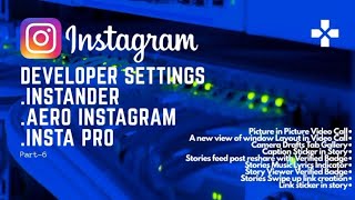 Developer Settings  Instander  Aero Instagram  Insta Pro Part 6 [upl. by Jemena]