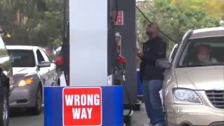 gas station prank  Couple Perform Karaoke in TV Prank  The Tonight Show with Jay Leno [upl. by Hitt]