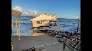 Site of House Collapse in Rodanthe on Outer Banks of North Carolina [upl. by Ahsoet75]