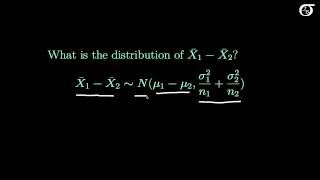 The Sampling Distribution of the Difference in Sample Means X1 bar  X2 bar [upl. by Turley88]