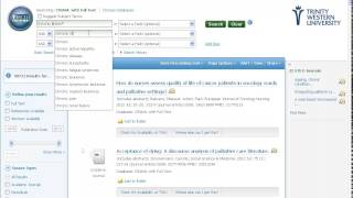 CINAHL Advanced Search Tutorial [upl. by Maridel]