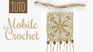 TUTO comment faire une déco murale au crochet bois flotté facile [upl. by Neros478]