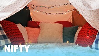 How To Make The Coziest Blanket Fort Ever [upl. by Pegma]