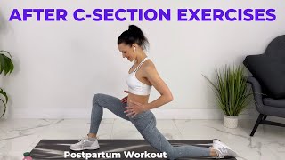 After C Section Exercise  FullBody Postpartum Workout  C Section Recovery Workout [upl. by Swen]