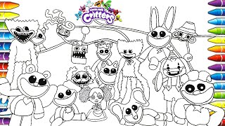 Coloring Smiling Critters New Coloring Pages Coloring Poppy Playtime Chapter 3 CatNap and Auther [upl. by Anaahs]