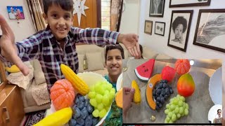 Sourav Joshi ne kiya family ke sath fake fruit 🍓🍑 prank souravjoshivlogssouravshorts dummyvlogs [upl. by Nolyd]