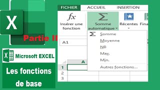 Leçon N°15 partie 2 Les fonctions de base sur excel [upl. by Tiffanle]