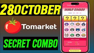 🍅Tomarket Airdrop Combo 28 October  Tomarket Daily Combo Today  Tomarket Secret Combo Today [upl. by Nosa]