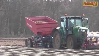 Potato planting 2018 kicks off on Tim Pratts farm in Suffolk [upl. by Rudolph]