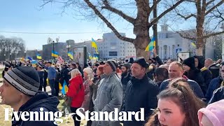 Protests continue in Russia occupied Kherson [upl. by Viddah]