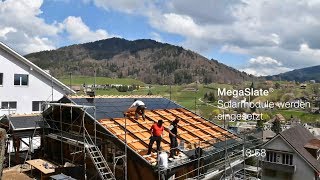 MegaSlate – Installation des Solardachs [upl. by Leander572]