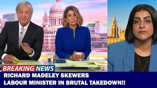 ITV GMBs Controversy Richard Madeley skewers Labour minister in brutal takedown [upl. by Sherline794]