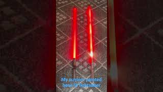 My Custom painted Crimson Dawn base lit lightsaber [upl. by Jacobs689]