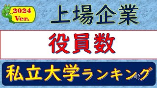 2024Ver上場企業、役員数、私立大学ランキング [upl. by Endres]