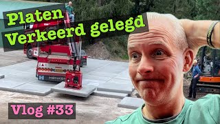 Betonnen platen leggen met een zuignap  Vlog 33 [upl. by Nylekoorb]