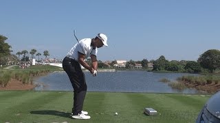 TIGER WOODS  IRON SHOT 15TH HOLE BEAR TRAP AT 2014 HONDA  REG amp SLOW MOTION 1080p [upl. by Okiman]