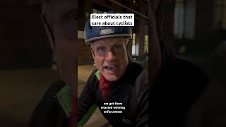 Elect officials that care about cyclists shorts cycling nyc [upl. by Ainnos539]