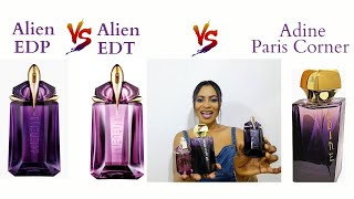 Alien EDP vs Alien EDT vs Paris Corner Adine DupeMuglerComparison [upl. by Eanod12]