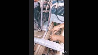 Window AC Gas leakage problem solved acservicetech acrepair construction airconditionerrepair [upl. by Leddy585]