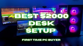 THE BEST 2000 SETUP  First time PC Buyer  Setup Video and Room Tour [upl. by Il]