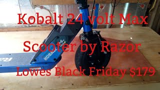 first look at the new kobalt 24 volt Max scooter by razor Lowes Black Friday 2020 for 179 [upl. by Hakilam]