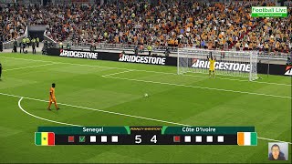 Sénégal vs Côte dIvoire  Penalty Shootout 2024  Coupe dAfrique des Nations 2023  PES Gameplay [upl. by Atal]