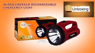 Wipro Emerald Rechargeable Emergency Light Unboxing [upl. by Erasme27]