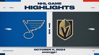 NHL Highlights  Blues vs Golden Knights  October 11 2024 [upl. by Blanc]