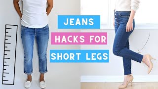 8 Must Know Jeans Hacks if you have Short Legs like me [upl. by Shriver]