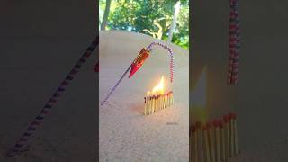 Matchstick Amazing Experiment 🔥💥 Diwali Creakers Testing shorts short video [upl. by Tennes262]