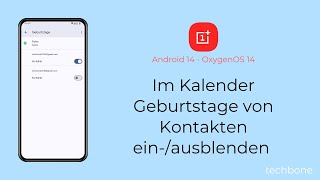 Im Kalender Geburtstage von Kontakten einausblenden  OnePlus Android 14  OxygenOS 14 [upl. by Eenattirb654]