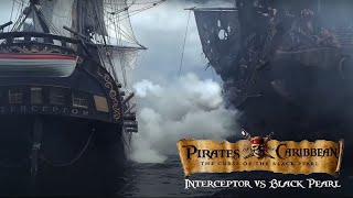 Pirates of the Caribbean ☠️☠️☠️The Curse of the Black Pearl  Interceptor vs Black Pearl [upl. by Kaila]