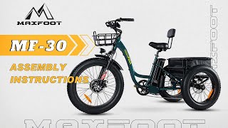 Maxfoot MF30 Electric Trike Assembly And Using Tutorial Video [upl. by Ihana76]