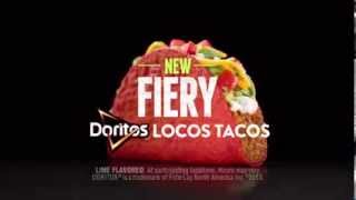 Taco Bell Fiery Doritos Locos Tacos Tv Commercial 2013  Hot Idea from TVFastFood [upl. by Yadrahc15]