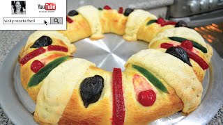 Cómo hacer ROSCA DE REYES  VickyRecetaFacil [upl. by Marra]