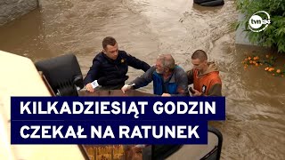 W Białej Nyskiej sąsiad ciągnikiem ewakuował mieszkańców W akcji wziął udział reporter TVN24 [upl. by Isma]