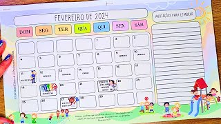 Datas comemorativas para Educação Infantil  Calendário para Professora de Educação Infantil 2024 [upl. by Bachman]