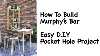 How to Build a FoldDown Murphy Bar  DIY Woodworking [upl. by Anair]