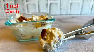 Easy 4 Ingredients Keto Butter Pecan Ice Cream  1g net Carb [upl. by Mita]